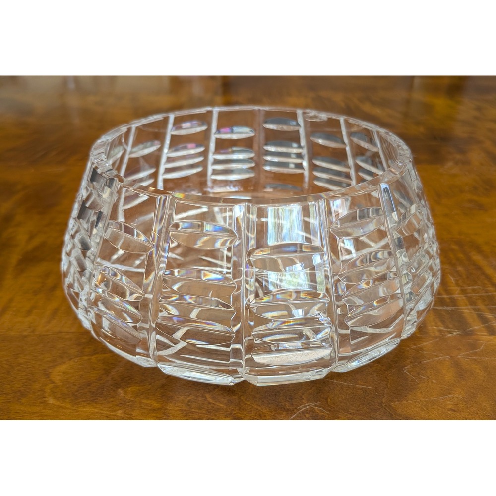 Vintage Cut Crystal 7 inch Bowl Like Waterford Tralee Pattern